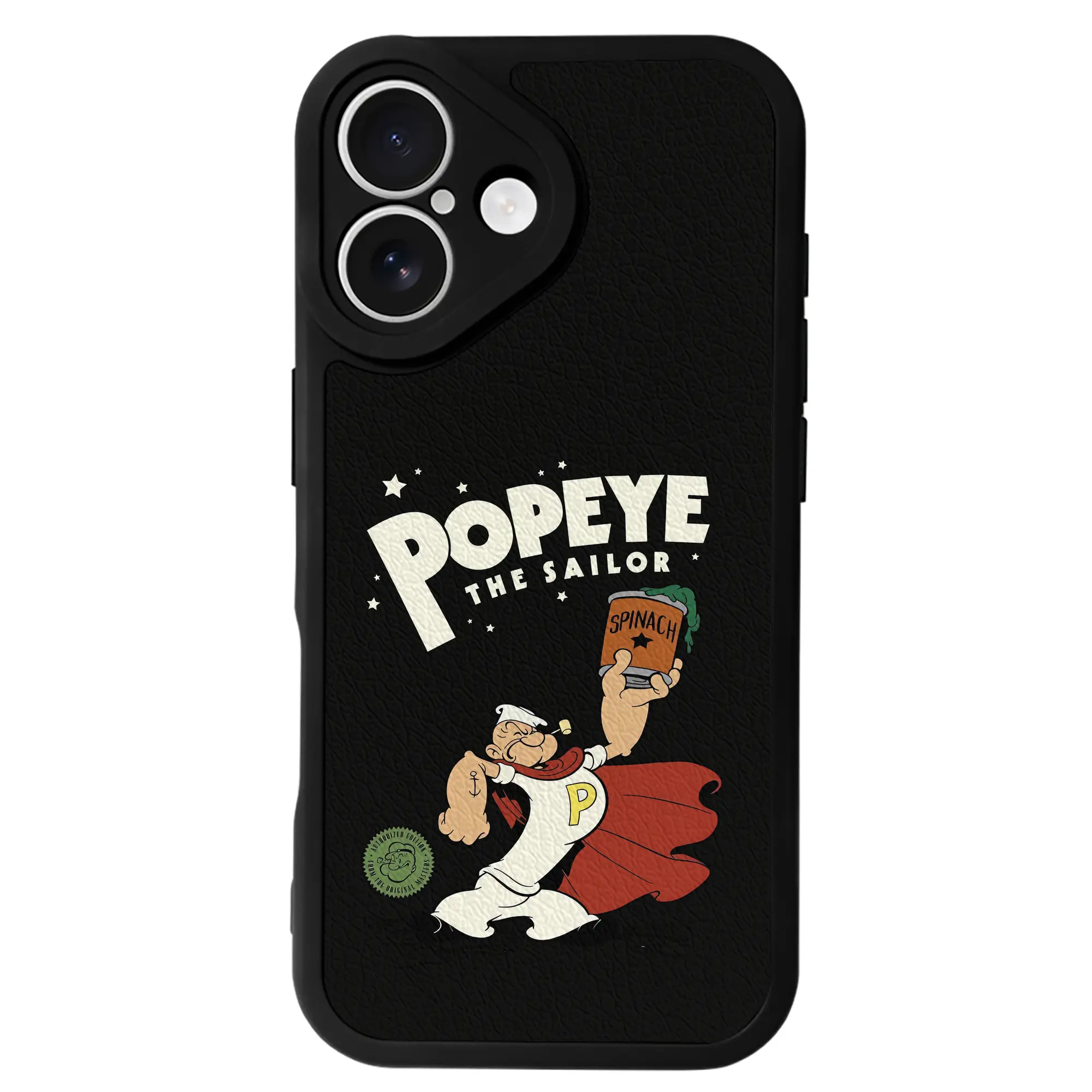 ポパイ グッズ ポパイ - IPhone 16シリーズ対応 ・ シリコンスマホケース ・ レザー調 ・ 高精度フィット ・ 耐衝撃 ・ ワイヤレス充電対応 ・ 精密カット